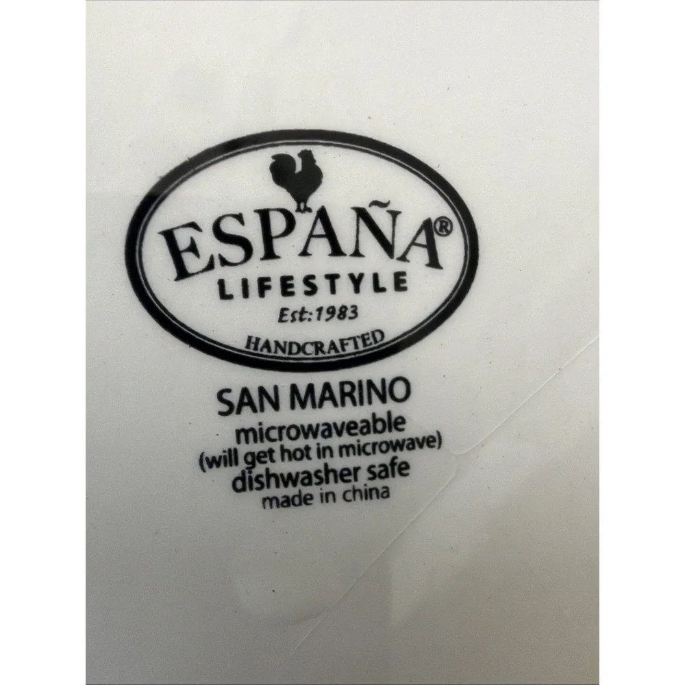 Espana Lifestyle Handcrafted SanMarino Salad 3 Plates Some Small Scratches 8.75